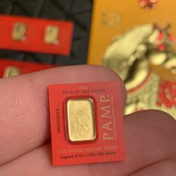 1g Gold Pamp Suisse - Lunar Year of The Horse