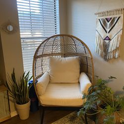 Rattan Egg Chair With Cushions 