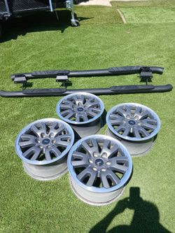 2023 ford 4 door  f150 rims and side steps