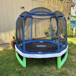 💕💕♥️$$180-Used- not new-My 1st Trampoline 7 ft Trampoline for Kids 3-10 with Blow-Molded Legs and Padded Heavy-Duty Steel Frame, UV-Resistant Safety