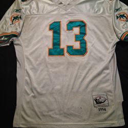 Dan Marino Stitched Mitchell N Ness Authentic Reebok On Field Equipment Football Jersey Size XL