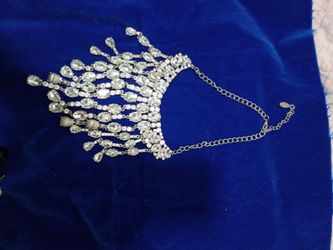 Crystal Rhinestone Bib Statement Necklace