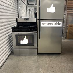 SET 30”WIDTH GAS RANGE FRIDGE AVAILABLE 