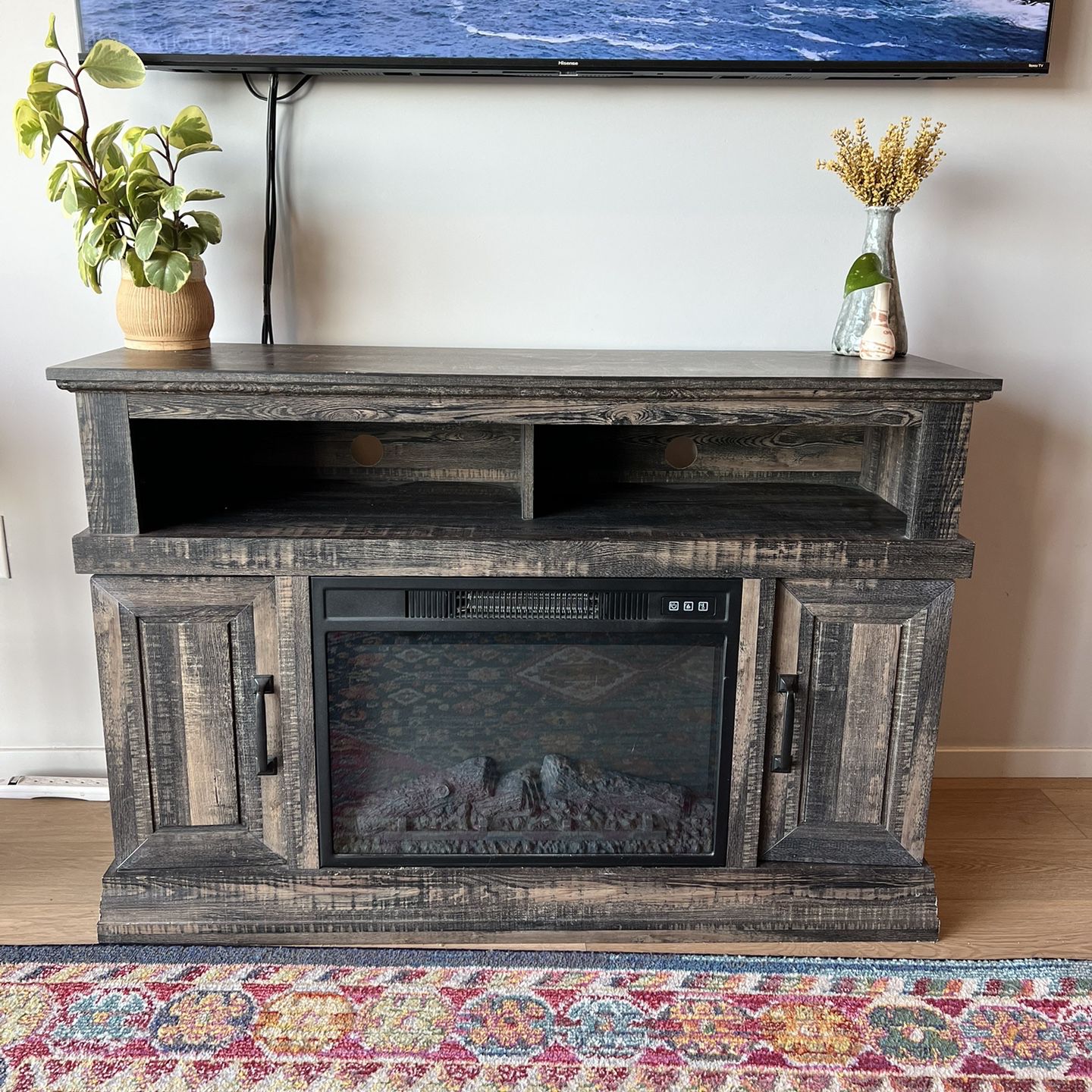 48 Inch Freestanding Electric Fireplace TV Stand