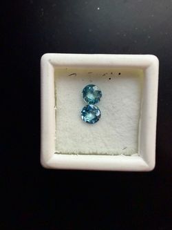 Matched Pair Blue Zircon – 1.31 CT Each – 2.62 CT Total