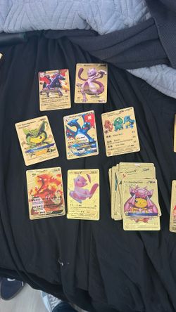 Poke’mon Rare Gold Foil Cards