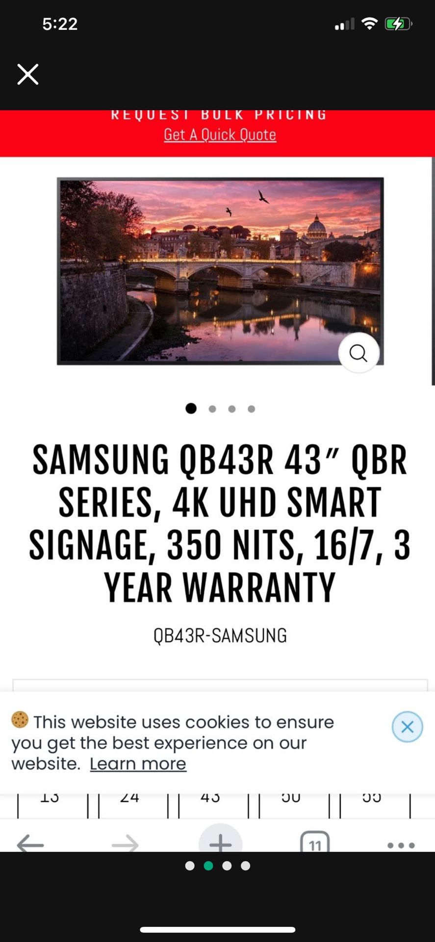Samsung QB43R QBR SERIES 4K UHD