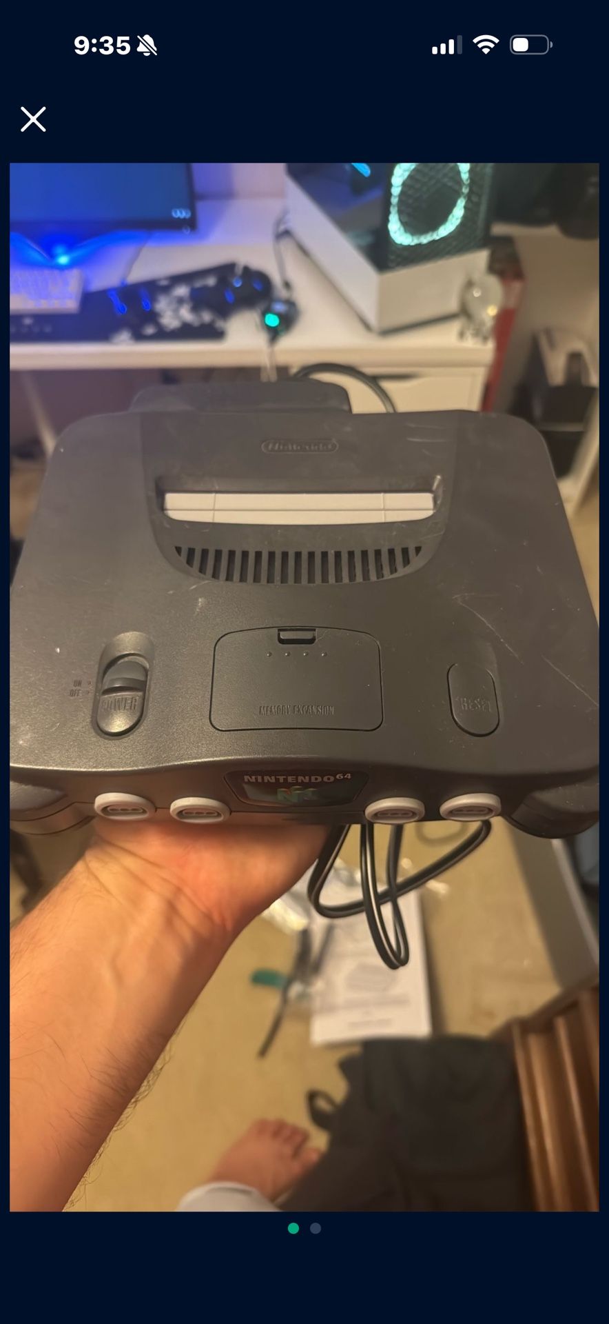 Nintendo 64 Console + 2 Controllers + 3 Games