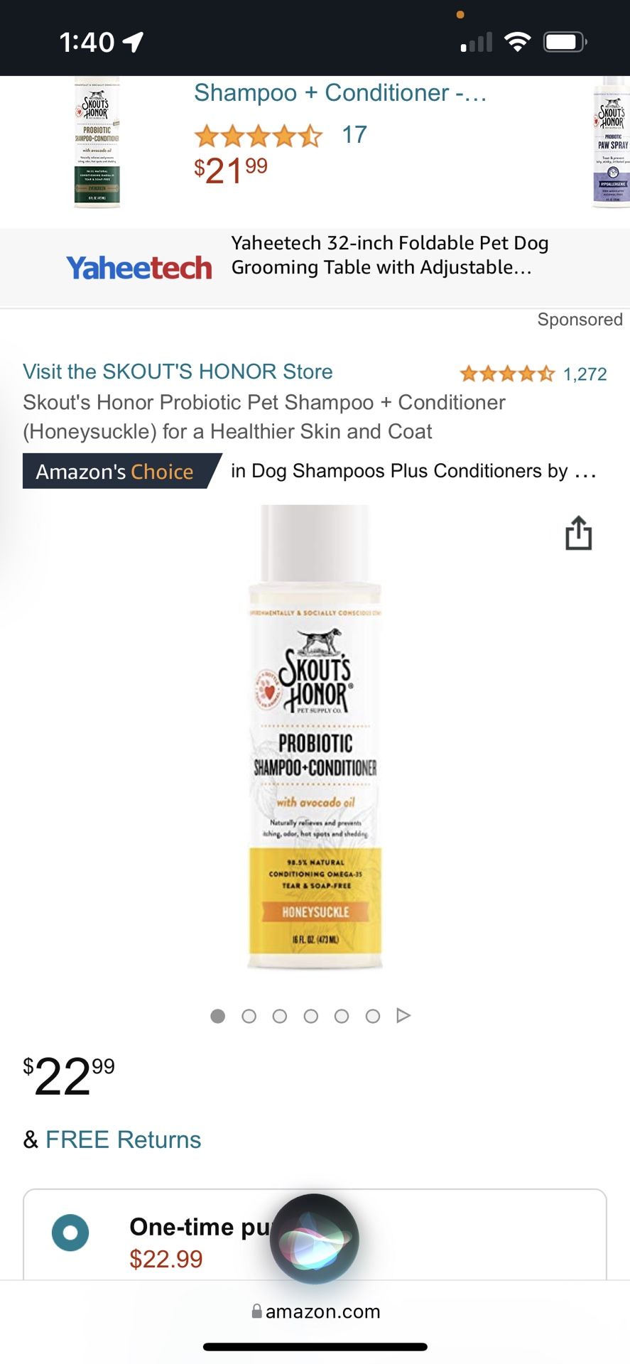 NEW Honey Suckle Probiotic Dog Shampoo
