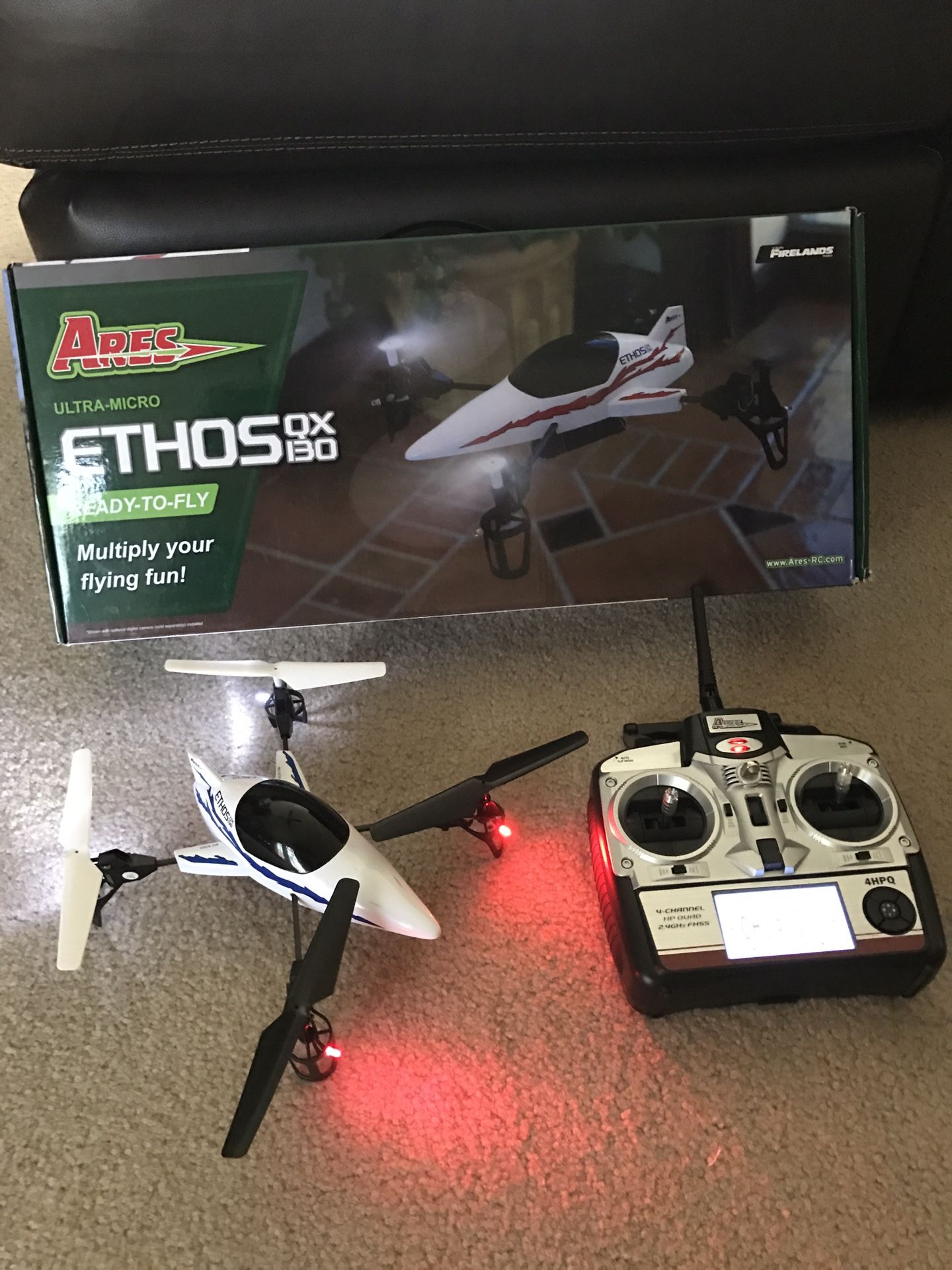 Ares Ethos QX 130 Quadcopter Drone. LED