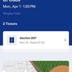 Cubs Opening game on April 1st