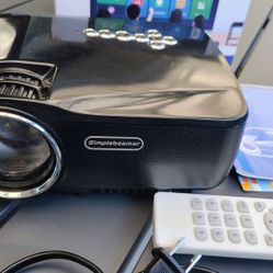 Large Screen Projector System Indoor Outdoor Fully Functional Projector & 8 Ft Retractable Screen