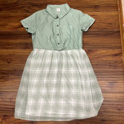 Dress, girl’s dress, green and white, XXL 18