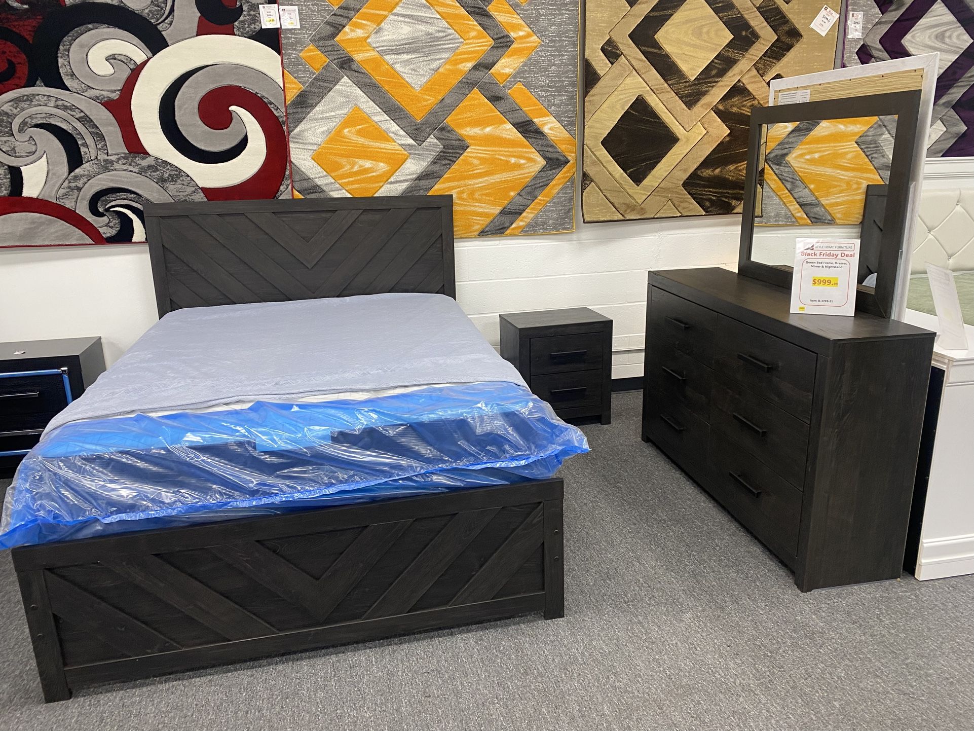 4pc Queen Size Bedframe Set $999