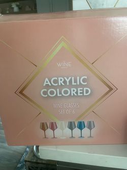 The Wine Savant Acrylic Colored Wine Glasses – Set of 6