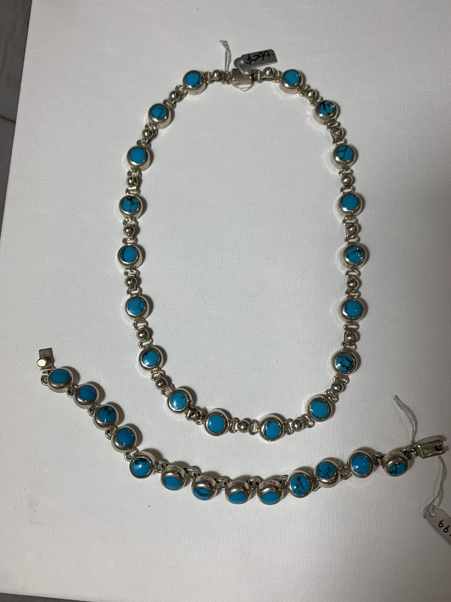 Silver And turquoise bracelet Only
