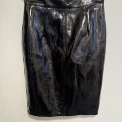 Armani Exchange Patent Leather Skirt Black New Size 0