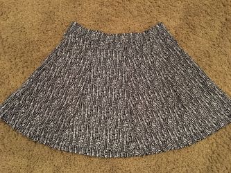 Black and White Skater Skirt