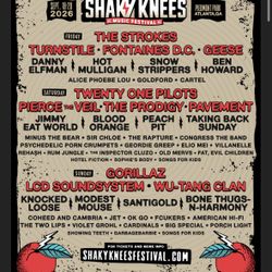 Shaky Knees Festival Tickets 3day GA