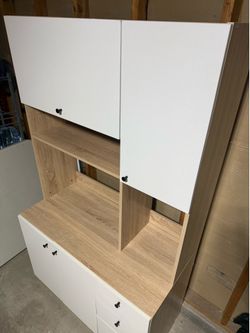 Kitchen Pantry Cabinet / Coffee Bar Storage Cabinet