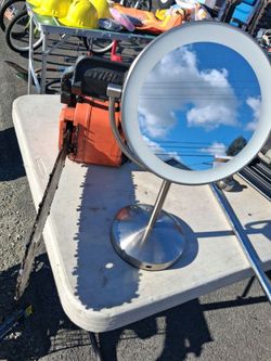 LED Lighted Vanity Mirror on Stand