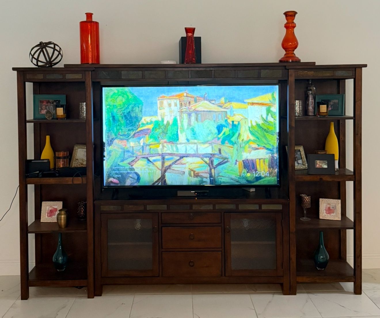 Real Wood Entertainment Center