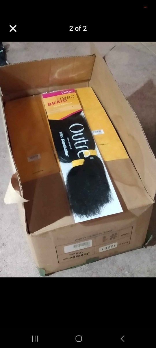 10 Packs Of Outre 82" Braiding Hair Color 1