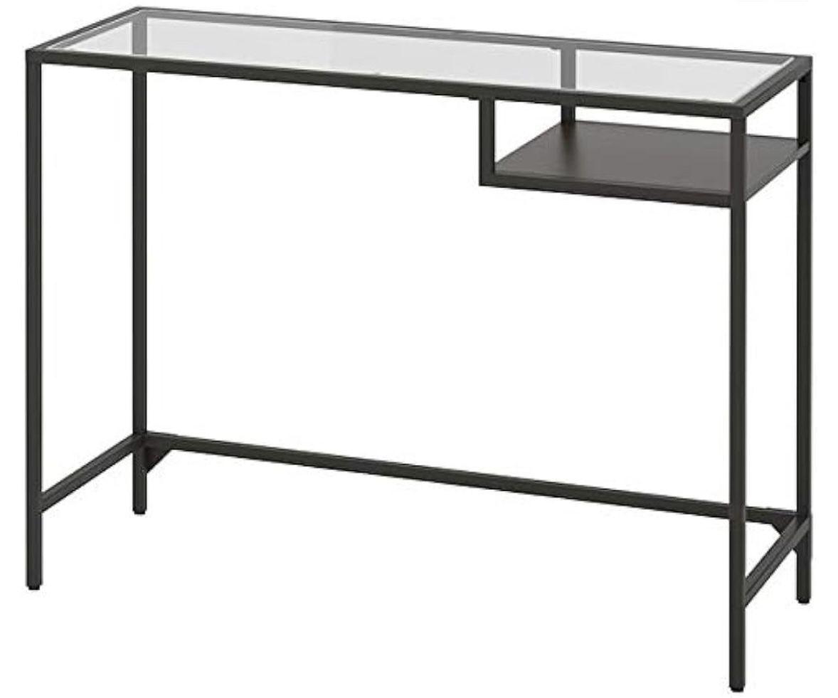 IKEA Black glass desk