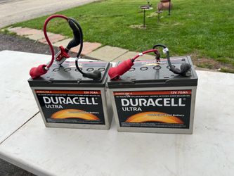2 Batteries DURACELL ULTRA 12V   70Ah