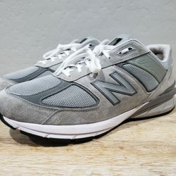 NWOB! NEW BALANCE Men's 990 V5 Running Shoes (14 [4E]) Gray/White {Made In USA} 