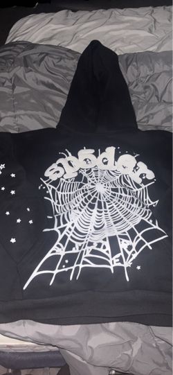 black and white sp5der hoodie