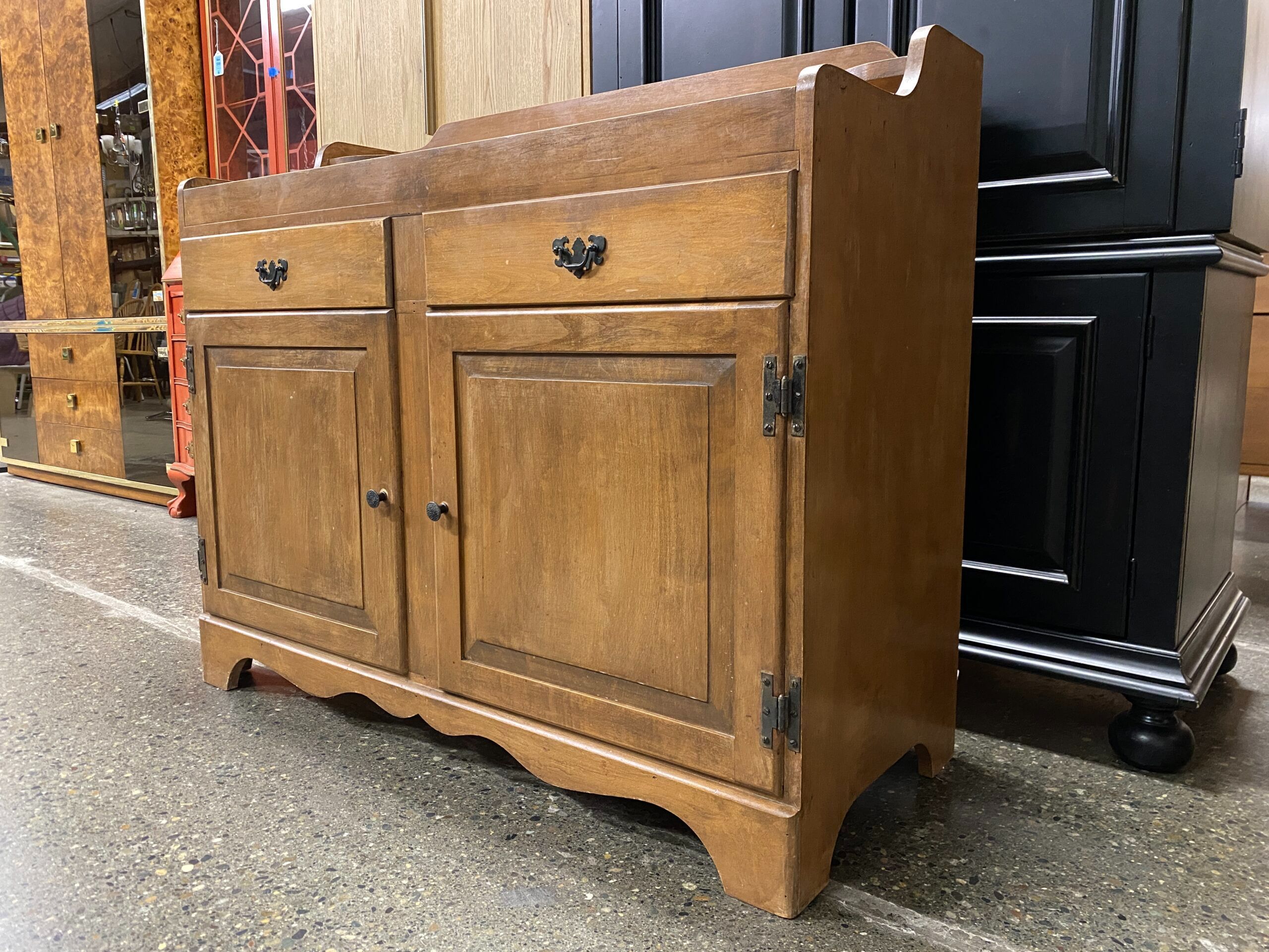 Vintage Rustic Light Brown 2-Drawer Chest