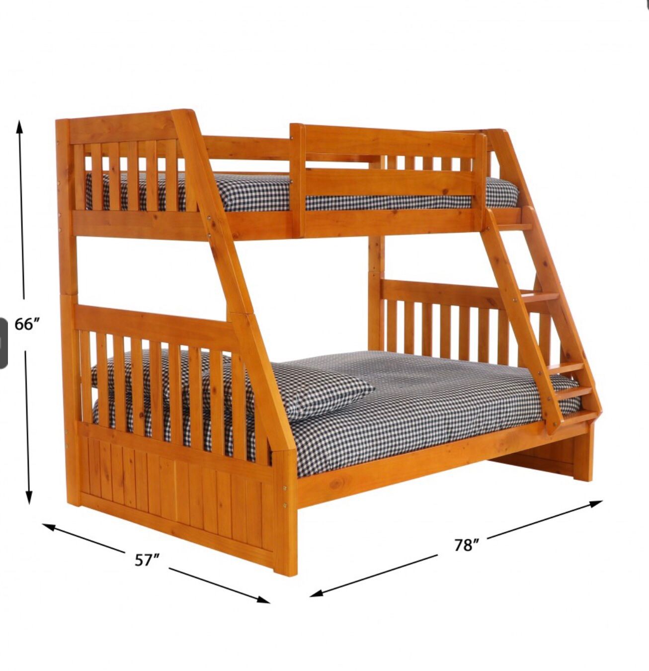 BUNL BED FULL OVER TWIN NEW WITH MATTRESS INCLUDED NEW