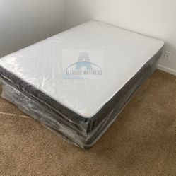 Full mattress with box spring (2pc set - new) 