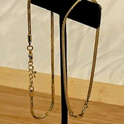 8” Gold plated bracelets set of 2