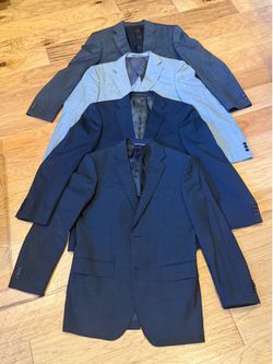 Mens Blazer / Suit Jacket Lot (4 Pcs) - Size US 40R / Large (Japan AB-7)