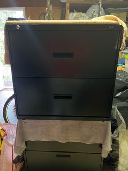 HON Black Steel Filing Drawers