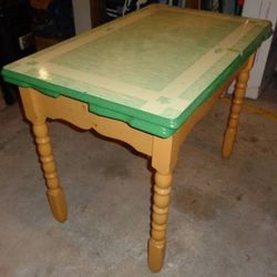 Porcelain Top Table - Old Antique Porcelain Top Kitchen Dining Table (

