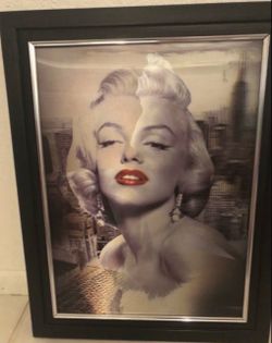 Marilyn Monroe 2 Way Iridescent Portrait 18" long by just over 14" wide
