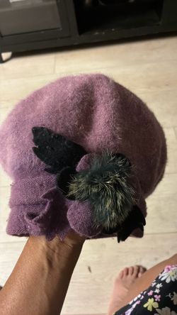 Wool purple headpiece