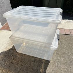 Two 11 Gallon Storage Containers 