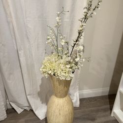 Pier 1 Decorative Vase And Flowers