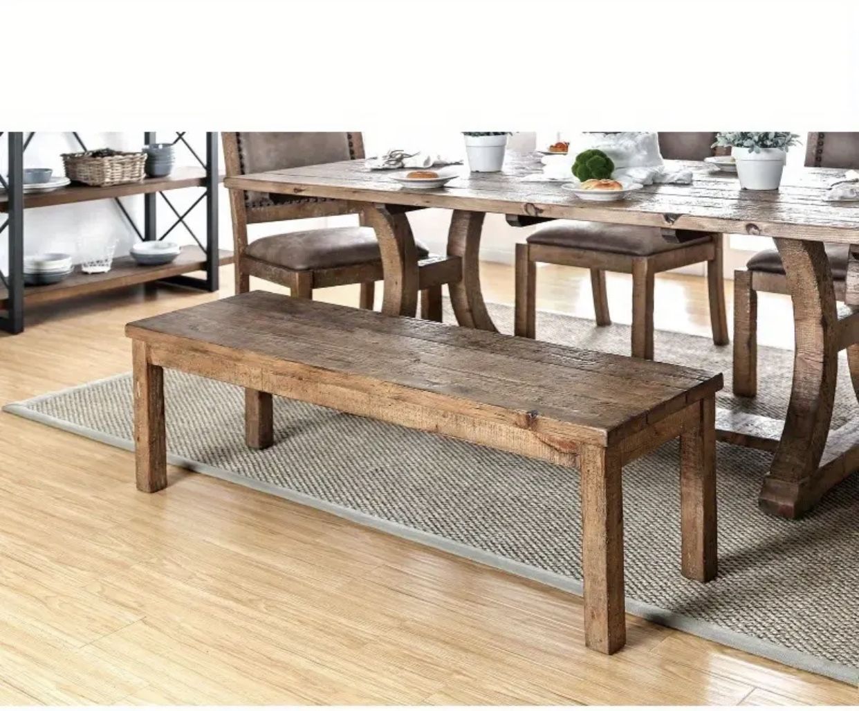 wooden bench