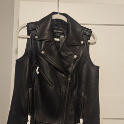 Harley-Davidson Women's Black Genuine Leather Vest