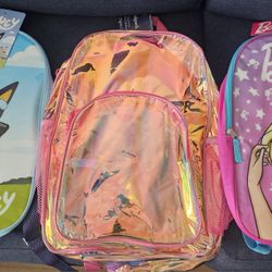 New Bluey, Barbie, and Iridescent Kids Backpacks