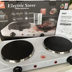 Double Hot plate,Countertop Double Electric Stove,Multifunctional and Portable,2000W High Power,Fast and Uniform Heating,Easy to Clean,Ideal for Home,