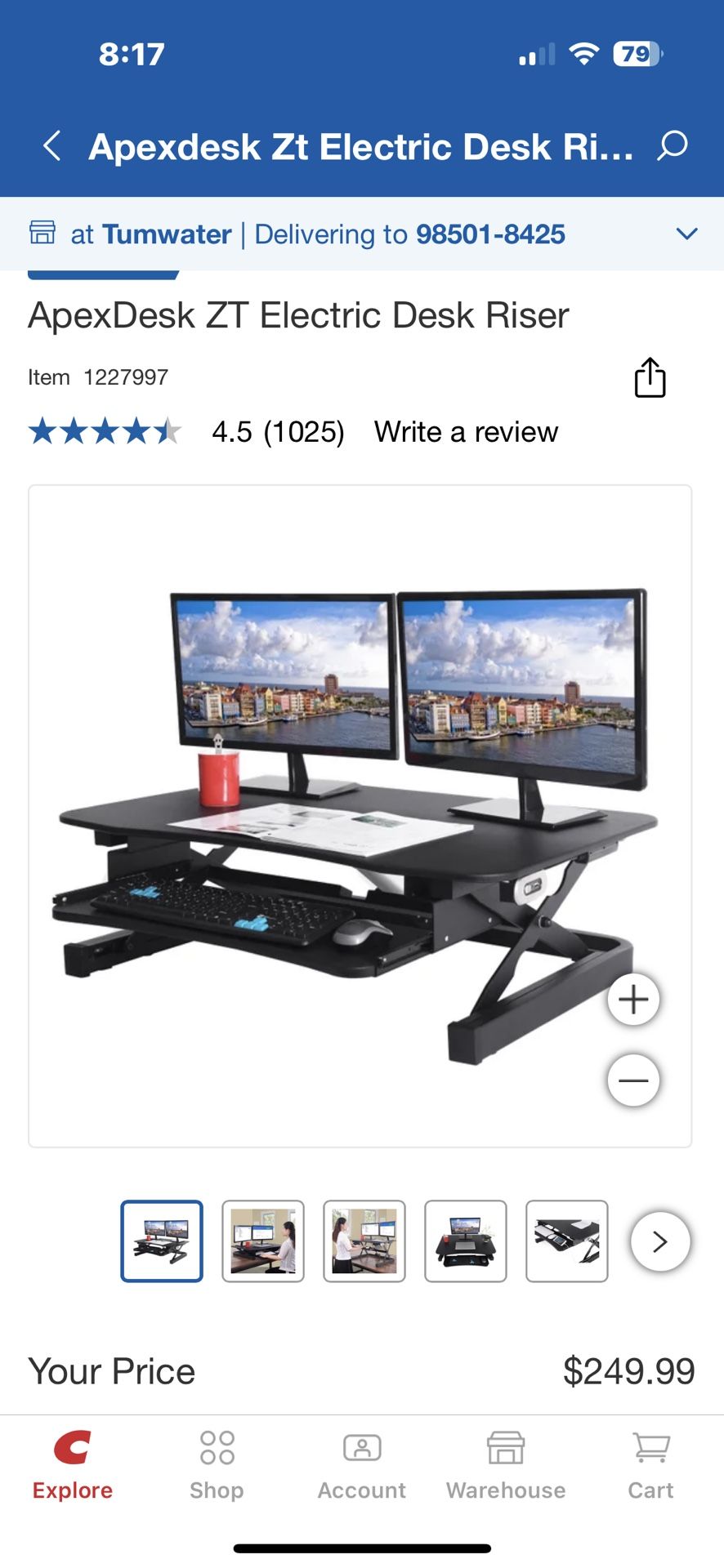 Electric Sit Stand Desktop Riser