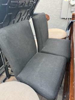 2- Bar height black chairs