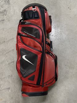 Nike Performance Cart Golf Bag - 14-Way Divide - Red & Black