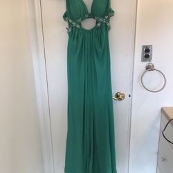 Shimmer By Bari Jay Emeralds Green Prom Dress/Gown Size 2